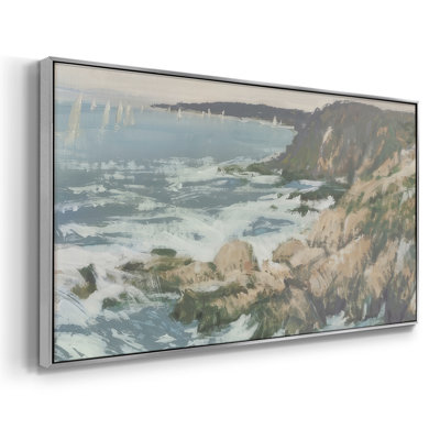 Providence Coastal Cliff II - Toile tendue avec châssis encadré - Prêt à être accroché