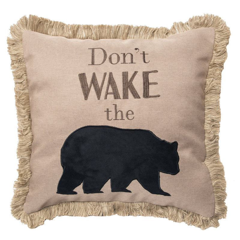 Housse de coussin carrée Don't Wake the Bear
