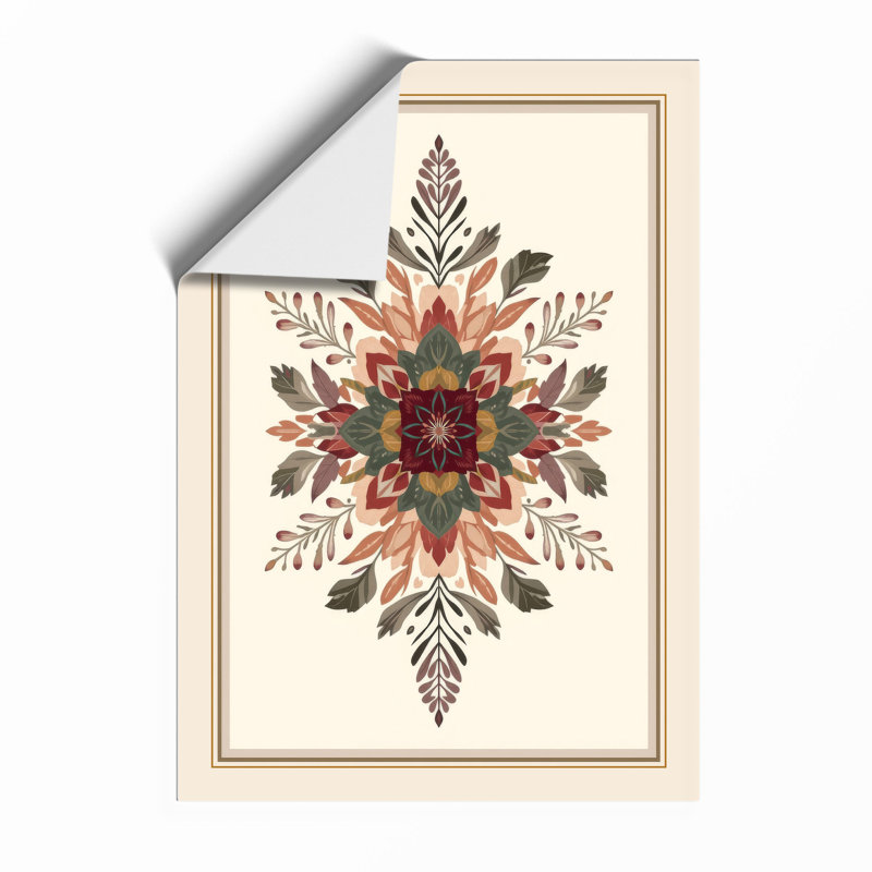 Mandala Botanical - Framed Print, Unframed, A1 - 84.1 x 59.4 cm