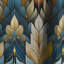 Motif à chevrons dorés et bleus - Rideau à chevrons - Rideau occultant - 1 panneau-107554857