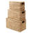Casafield Water Hyacinth Storage Baskets with Lids, Set of 3 Woven Nesting Bins-302112989