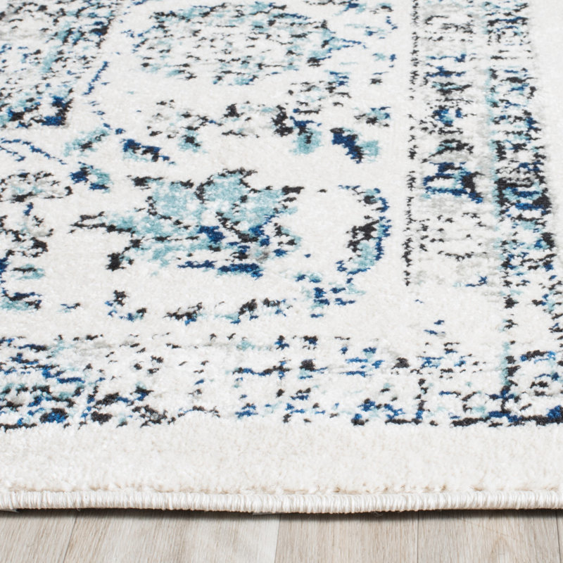 Tapis oriental ivoire / gris Farnborough, Rectangle de 10 pi x 14 pi