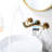Wall Mounted Bathroom Sink Tap - Two Cross Handles, Splash, Pop-Up Drain, Bronze Finish Faucet Handle Control, Splash Aerator,