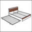Queen Size Metal Platform Bed Frame With Trundle, USB Ports And Slat Support ,No Box Spring Needed