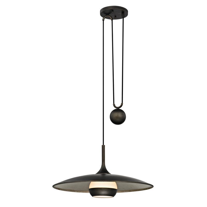 Luminaire suspendu conique à 1 lumière Alchemy, H 12,5 po x l 24 po x P 24 po