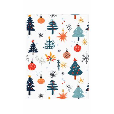 «Holiday Christmas Tree Dreams VII», reproduction d'art moderne sans cadre