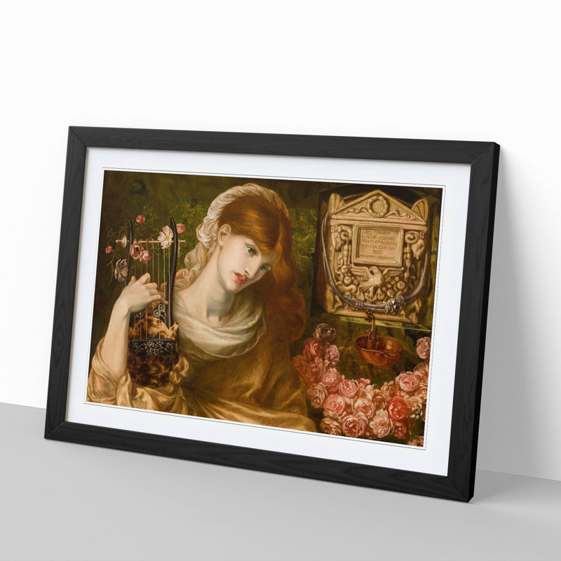 The Roman Window by Dante Gabriel Rossetti - Framed Print, 36cm H x 48cm W x 2cm D, Black Framed