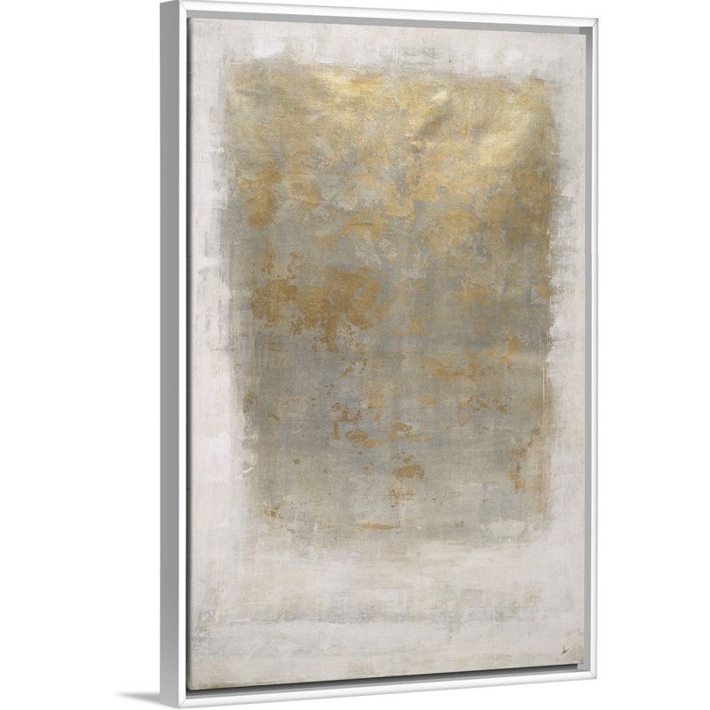 Illusive IV - reproduction sur toile, Reproduction avec cadre flottant, H 50 po x l 34 po, Blanc