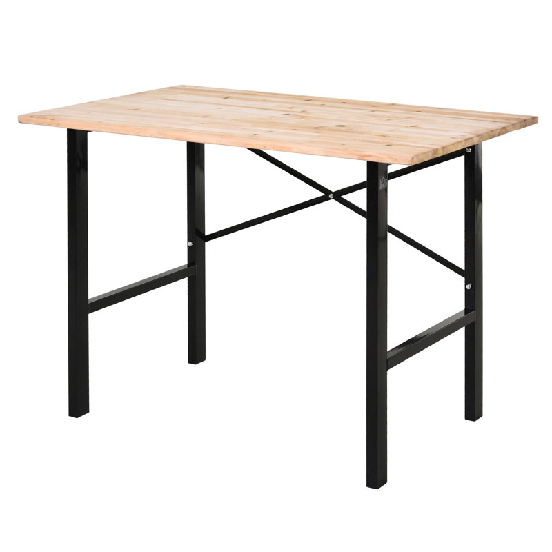 HOMCOM 46"L X 28"W Fir Wood Work Bench