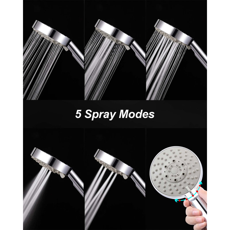 Massage/Jet Handheld Shower Head, Chrome