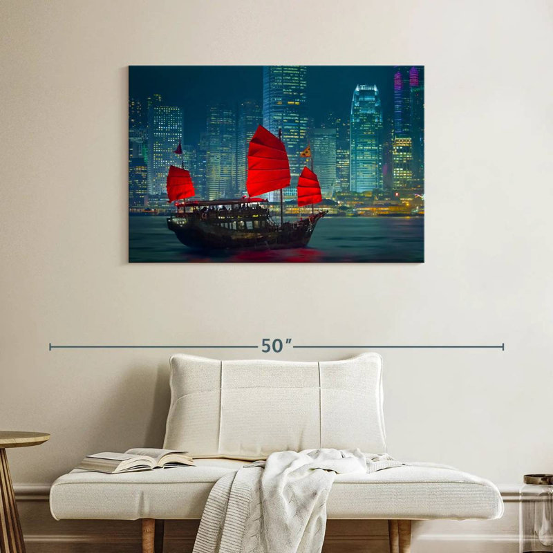 Mehar Tour Boat In Hong Kong, 26" H x 39" W