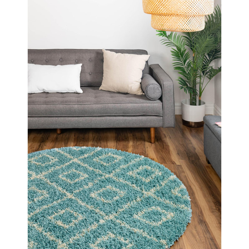 Assis Geometric Indoor Rug, Round 5'3"