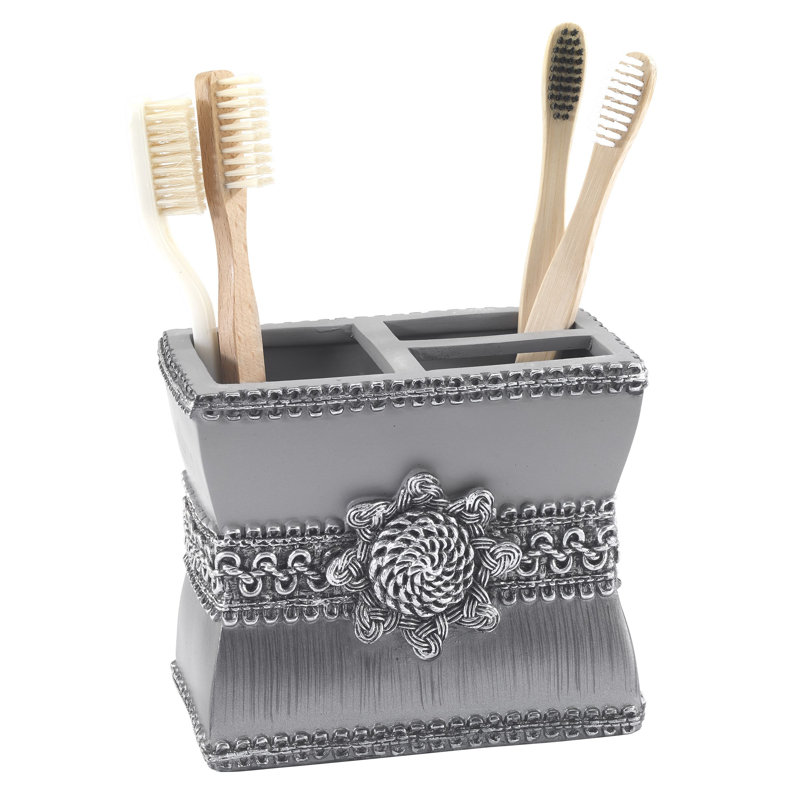 Porte-brosse à dents tressé Medallion Gte, Granite
