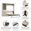 Lit et unité de rangement avec portes Arlex (89 W)-88513628-91638369