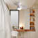 23 Inch Bedroom Ceiling Fan With 3 Colour Dimmable 3 Abs Blades Remote Control Dc Motor With 18W Led Light