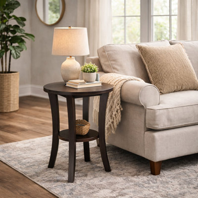 Boa Solid Wood Round Side Table