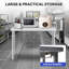 Table pliante en acier inoxydable 36 x 24 po, table de préparation commerciale de 660 lb, poste de travail portatif robuste à un niveau pour la cuisine, le restaurant, l’atelier et le garage-121350147