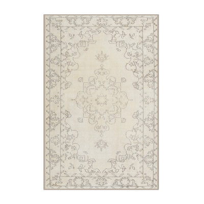 Tapis traditionnel crème / gris Mcconkey
