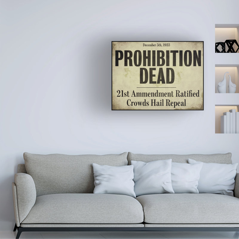 Art sur toile Sasha Prohibition_ALI73134, H 14 po x l 19 po