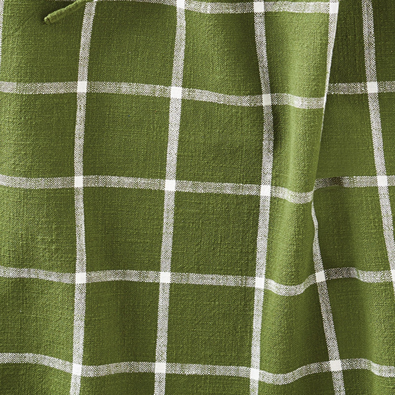 Ophelia & Co. Classic Check Slub Apron Dark Green, Foliage