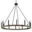 12-Light Wagon Wheel Candle Style Chandelier-101829164