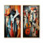 «Music Performance Cubist Portrait I - Theatre», ensemble d'art mural sur toile-580835764-580835752