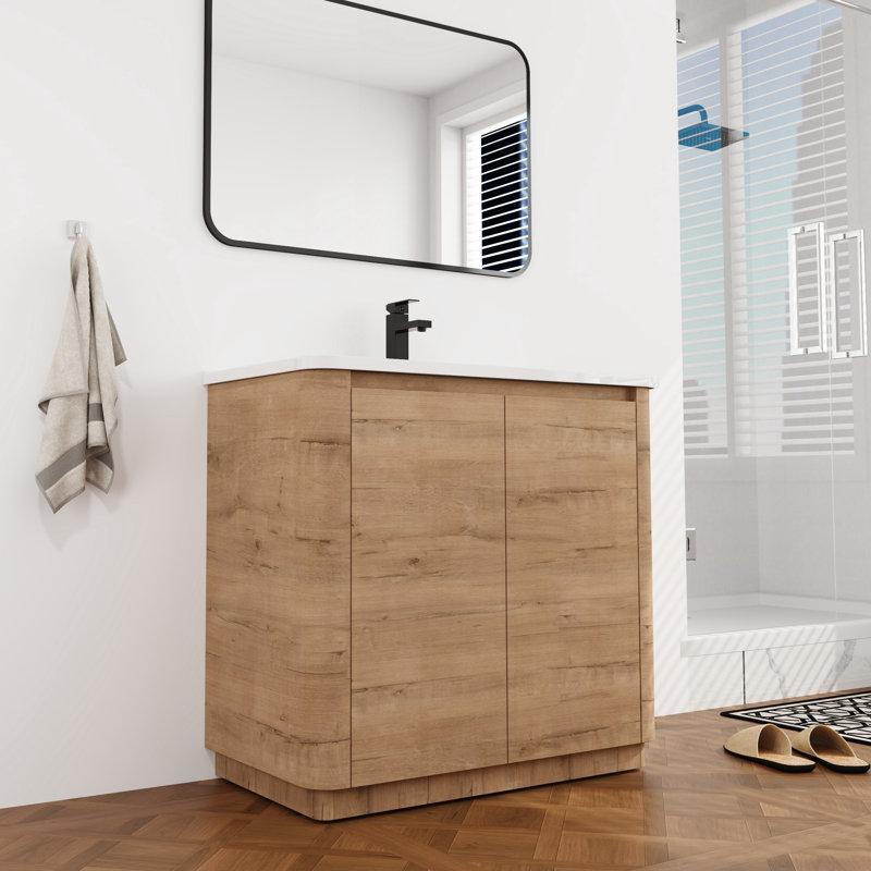 Meuble-lavabo simple 36 po avec comptoir en céramique 36 po, 36