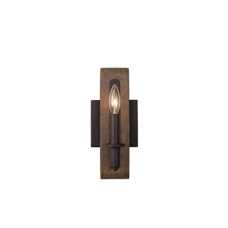 Applique murale de salle de bain Duluth 1 LT en bronze satiné Kalco