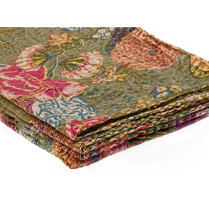 Kantha Knitted Throw Blanket