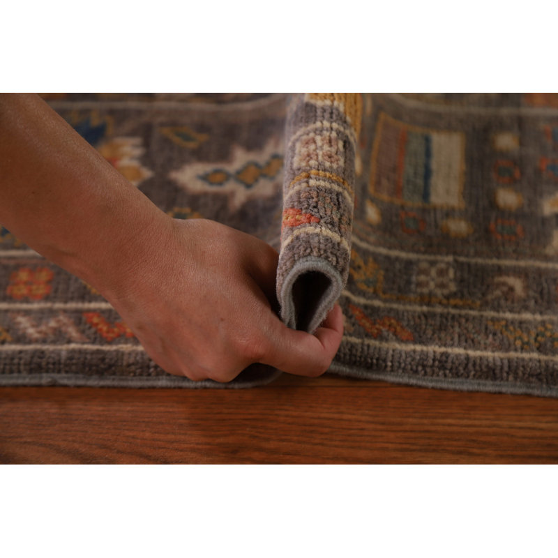 Tapis géométrique kazak teint à la main 8 x 10