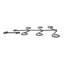 Batres Black Glove Mitten Dryer Hanger Rack 17.5" L Iron 6 Hook