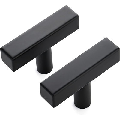 10 Pack Black Square Bar Cabinet Knobs 2 Inch Square Cabinet Pull