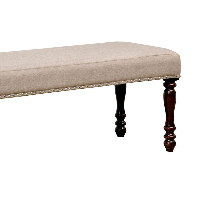 Kaan Linen Blend Upholstered Bench