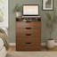Bureau de coiffeuse 3-en-1 avec miroir éclairé à DEL et tabouret, coiffeuse à maquillage multifonctionnelle avec rangement caché, ensemble de coiffeuse compact pour le vestiaire de la chambre à coucher-129459595