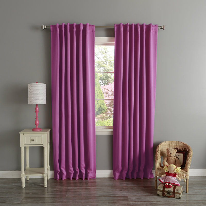Panneaux de rideaux occultants et thermiques unis avec passe-tringle Bantam, Violet, l 52" x L 84"