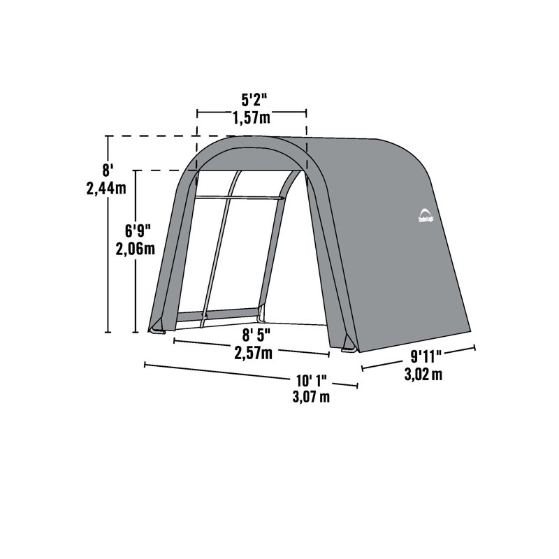 10' W x 10' D Shed