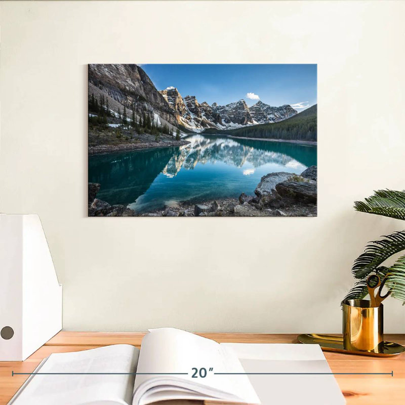 Moraine d'Alvord, eaux turquoise du lac, H 8 po x l 12 po
