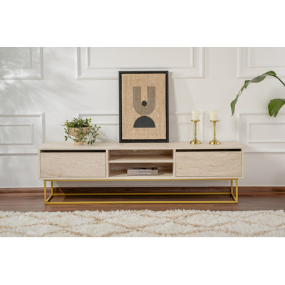 Kalune Design Unfinished TV Stand for TVs up to 75"
