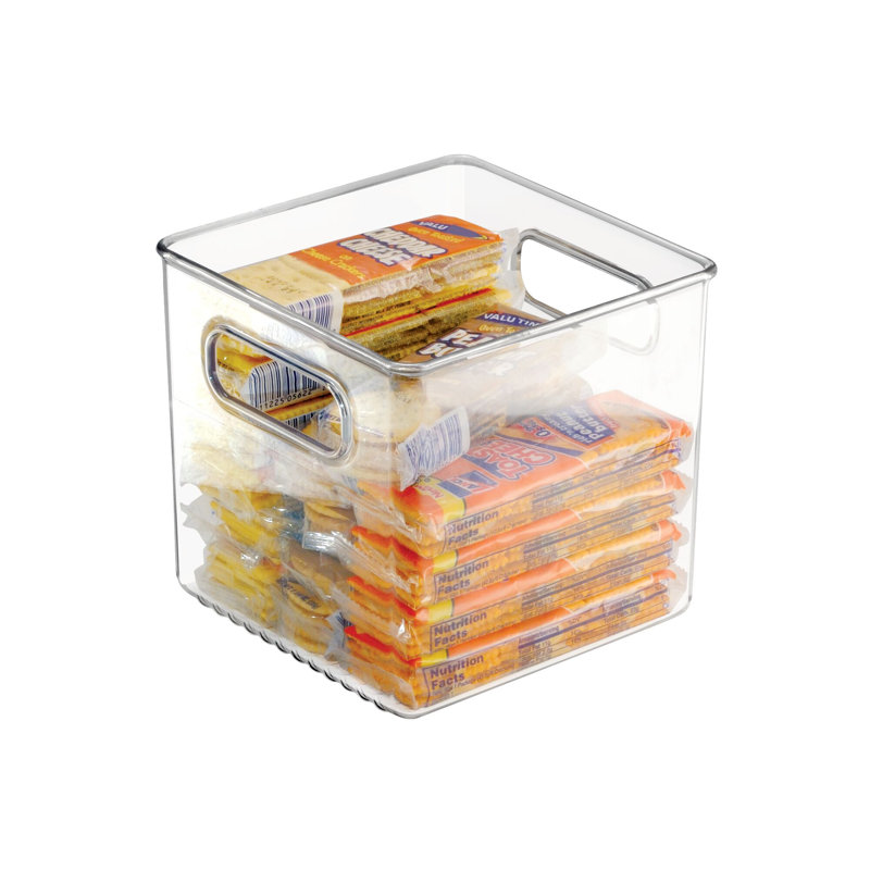 Clear BPA-Free 6x6x6 Storage Bin with Handles
