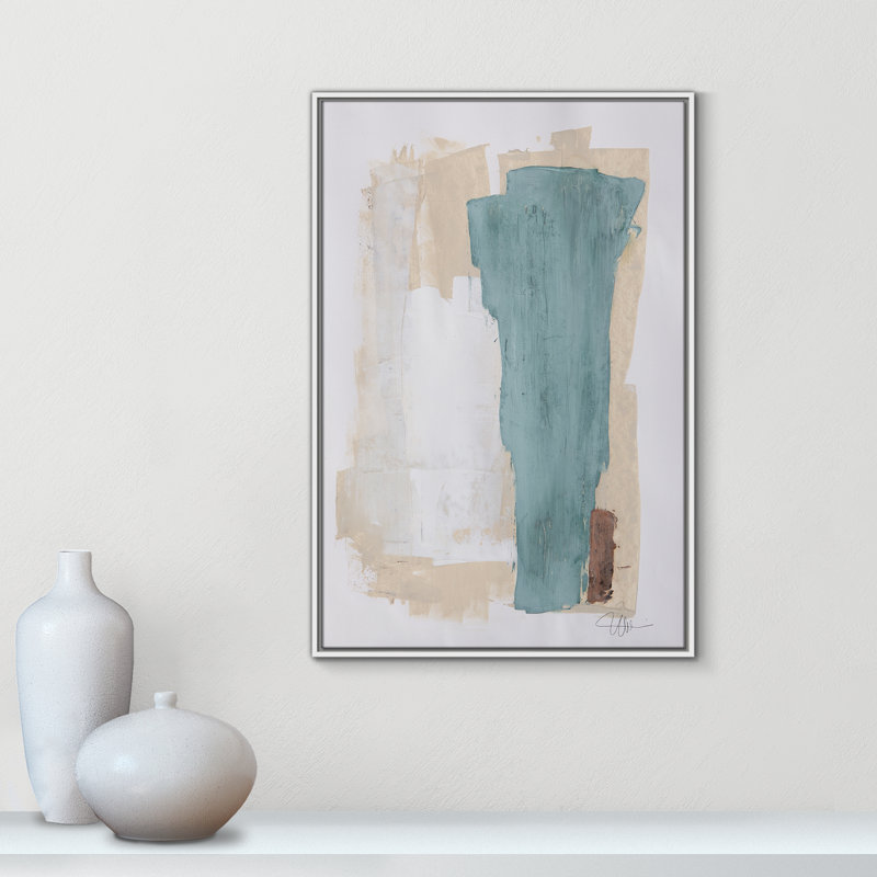 «Hubbard Together We Work-II» par - reproduction de cadre flottant sur toile, H 37,5 po x l 25,5 po x P 2 po, Cadre blanc