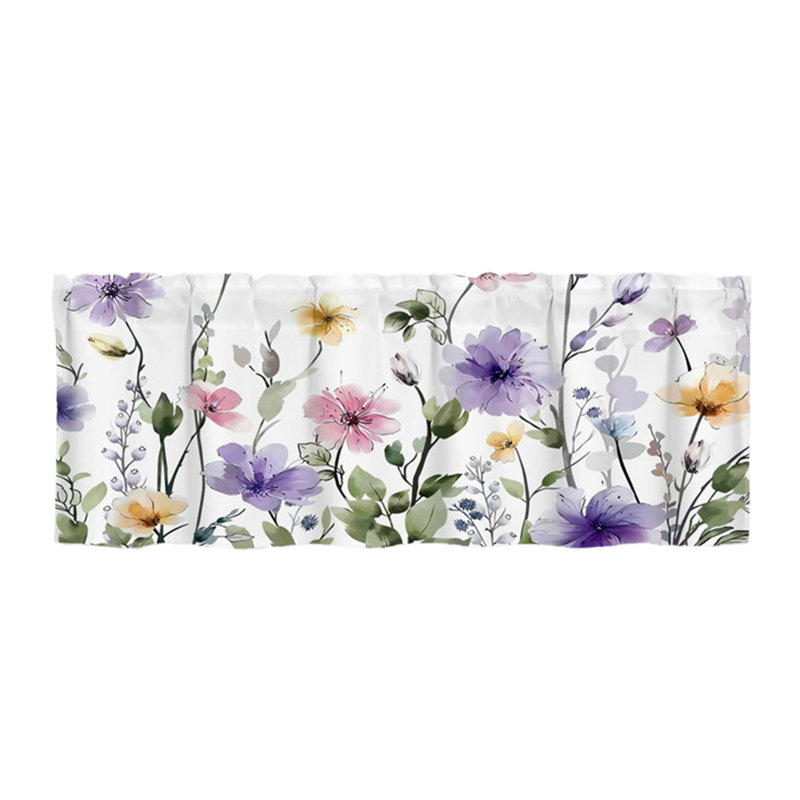 Rideaux à cantonnière à fleurs pour petite salle de bain kbndieu, B