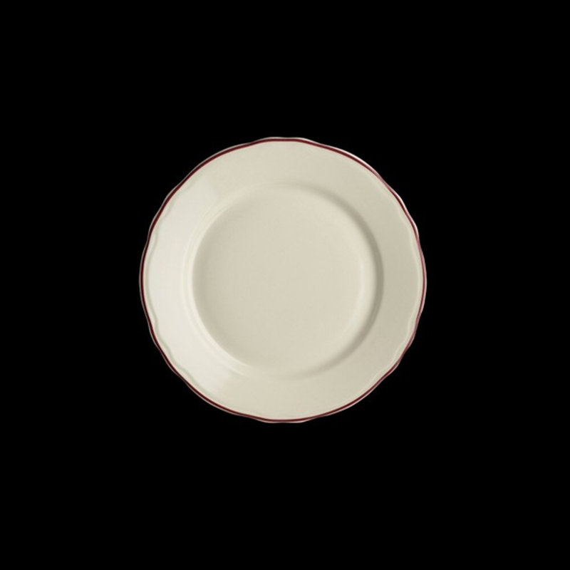 STYLELINE Maroo Plate Styleline, Blanc/rouge