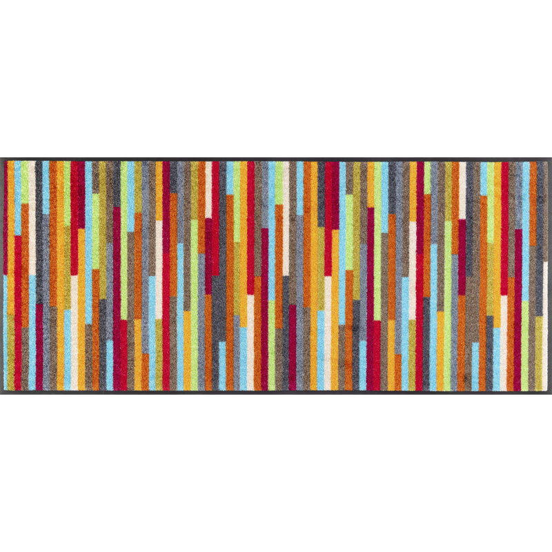 Mikado Non-Slip Doormat, Multicoloured, Rectangle 60 x 140 cm