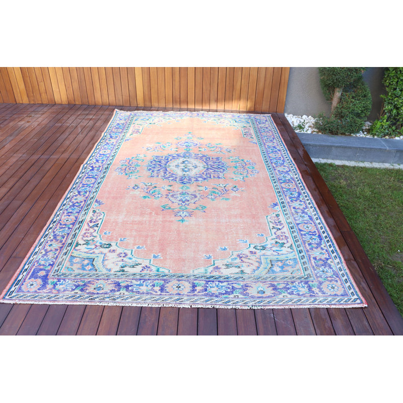 Tapis turc antique tissé à la main dans des tons chauds, idéal pour le salon, la cuisine et la chambre à coucher