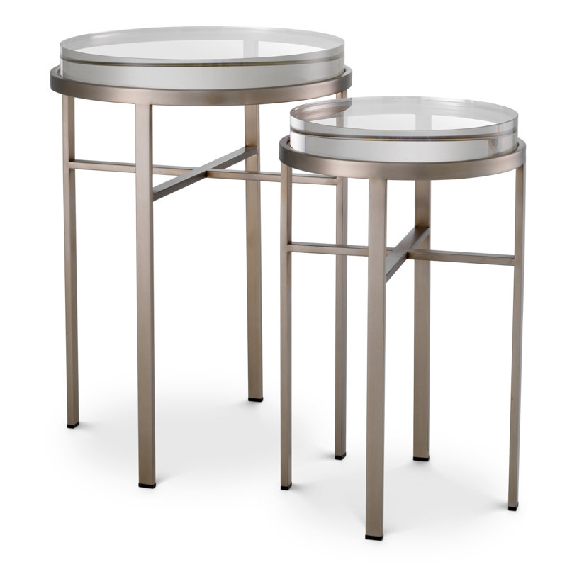 Hoxton Glass Nesting End Table