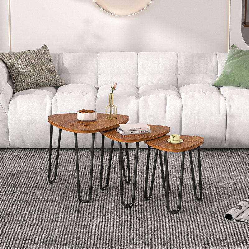 Summerall Nesting Coffee Tables, End Tables Set, Small Stacking Side Tables for Living Room Bedroom
