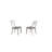 7-Piece Rectangle Solid Wood Dining Set With Butterfly Leaf In White & Grey (seats 4-6 people)