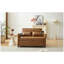 Canapé-lit convertible de 51,57 po, fauteuil ajustable surdimensionné avec 3 ports USB, peu encombrant pour les petits appartements, salon, chambre à coucher, brun-129030391