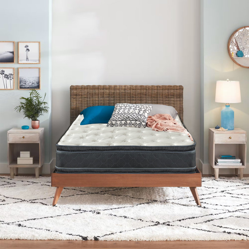 Broadlands 12-Inch Medium Firm Pillow Top Heavier Pocket Coil Spring Hybrid Mattress, Twin