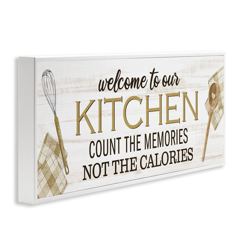 «Count Memories Not Calories», estampe numérique encadrée par Kim Allen, Estampe numérique encadrée blanc bord de mer